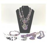 PURPLE COSTUME JEWELRY NECKLACES