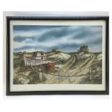 OUTER BANKS KITTYHAWK FRAMED ART SIGNED NUMBERED