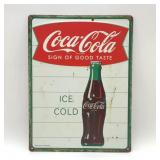 COCA-COLA METAL SIGN 16 X 12