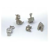 FIVE CHARM BRACELET CHARMS