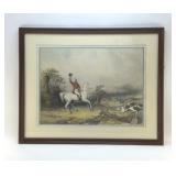 "BEGIN THE HUNT" ENGLISH FOX HUNT PRINT