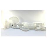 ASSORTED VTG MILK GLASS