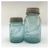 2 ANTIQUE BALL MASON JARS
