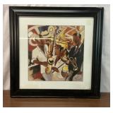 PIERRE FAREL JAZZY MUSIC FRAMED ART PRINT