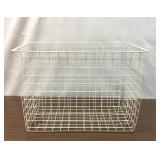 WHITE CHIPPY PAINT WIRE BASKET