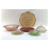 1930S COLORED GLASS ASSORTMENT