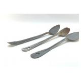 3 GRANITEWARE SPOONS 12"