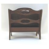 1940S MAHOGANY MAGAZINE RACK
