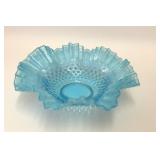 VTG FENTON HOBNAIL BLUE OPALESCENT BOWL