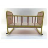 1940ï¿½s J. CHEIN TIN BABY DOLL CRADLE TOY