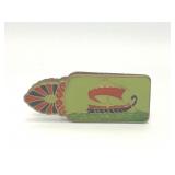 1950s GREEK SOUVENIR ENAMEL BRASS PAPER CLIP