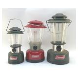 3 COLEMAN BATTERY LANTERNS