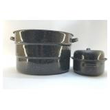 ENAMELWARE CRAB BOIL POT, CASSEROLE