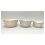 3 VTG MCCOY POTTERY GOOSE NESTING MIXING BOWLS
