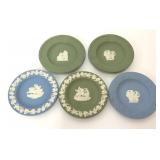 5 PIECES WEDGWOOD JASPERWARE TRINKET DISH ASHTRAY