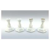 TIARA MOLK GLASS CANDLESTICKS ORIGINAL LABELS