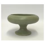 VTG MCCOY FLORALINE OLIVE GREEN PEDESTAL PLANTER
