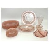 ASSORTED VTG PINK DEPRESSION GLASSWARE