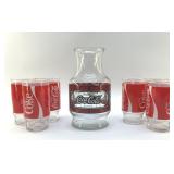 1970S COCA-COLA PITCHER, 6  TUMBLERS