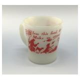 1950ï¿½s FIRE KING BLESS THIS FOOD MUG