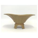 VTG MATTE YELLOW GREEN POTTERY PLANTER BOWL