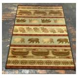 CAMPING LODGE INSPIRED BEAR CANOE RUG