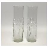 2 VTG LIBBEY GLASS LE FEMME DANCING LADIES VASES