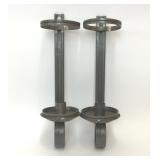 VTG PAIR METAL CANDLESTICK WALL SCONCES