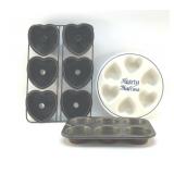 3 VINTAGE MUFFIN TINS