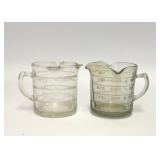 2 VTG 1 CUP GLASS MEASURING CUPS 3 SPOUTS