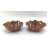 2 EAGLE ROAD NC POTTERY APPLE BAKERS
