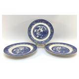 ROYAL IRONSTONE BLUE WILLOW PLATES
