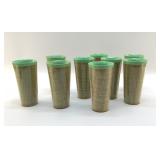 (9) 1950/60ï¿½s Raffiaware insulated plastic cups