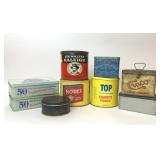 9 ASSORTED VTG TOBACCO ADVERTISING TINS