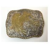 VTG CRUMRINE TEXAS EAGLE BELT BUCKLE