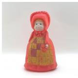 1960S BIG BONNET GIRL PLASTIC BANK, 11 "
