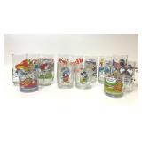 15 ASSORTED VTG SMURFS GARFIELD DISNEY GLASSES