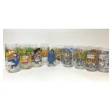 17 ASSORTED MCDONALDS SNOOPY MUPPETS GLASSES