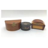 CEDAR SOUVENIR BOXES VIRGINA, TOLD PAINTED BOX