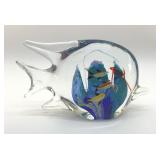XL BLOWN GLASS FISH PAPERWEIGHT