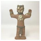 MAYAN JAGUAR MAN OF WAR TERRACOTTA FIGURE