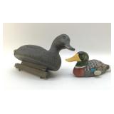 DUCK DECOY AND DUCK DECORATIVE BOX