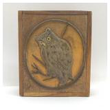 HAND CARVED OWL BOX