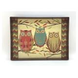 THREE OWLS LACQUER TRAY