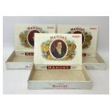 3 VTG FLOR DE MANUEL CIGAR ADVERTISING BOXES
