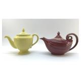 2 1950S HALL TEAPOTS ALADDIN & LOS ANGELES ANGELES