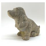 CONCRETE BASSETT HOUND YARD ART