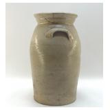 ANTIQUE SALT, GLAZED POTTERY CROCK