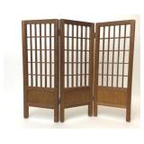 VTG ASIAN STYLE FOLDING WOOD SCREEN DESK DIVIDER