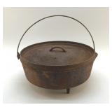LARGE CAST-IRON 3 FOOTED DUTCH OVEN #14